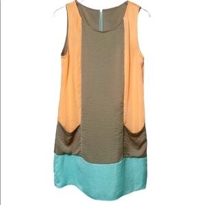 UNCLE FRANK Color Block Shift Dress, Summer Vacation